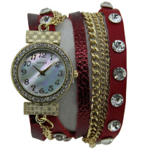 Hot Sell Multi Color Long Strap Quartz Ladies Watch